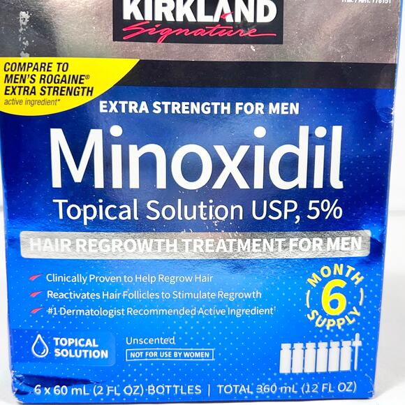 Kirkland Signature Minoxidil 5% Hair Regrowth Treatment for Men 6 Month Supply - Picture 5 of 7